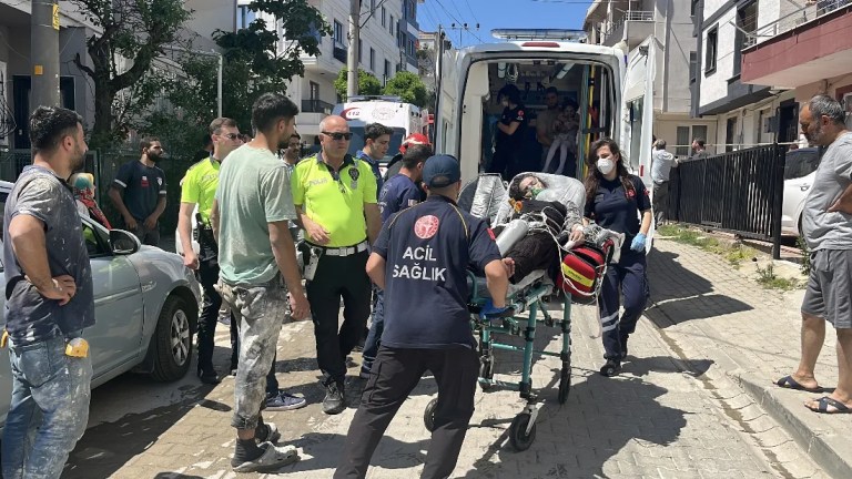 Darıca'da yangında hamile kadın ve çocukları kurtarıldı!