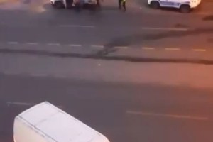 Başakşehir’de iş yerine saldırı anı kamerada!