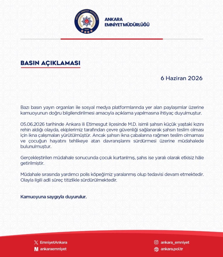 Ankara'da Rehin Alma Olayı Sonuçlandı!