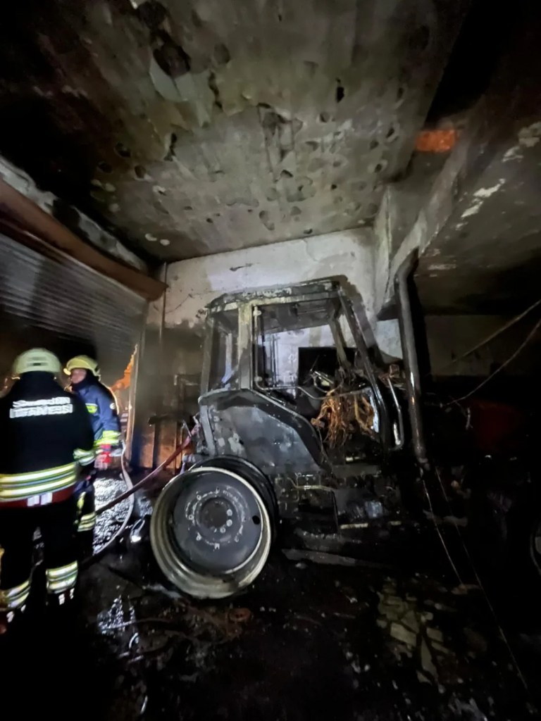 Bafra'da sanayi sitesinde yangın paniği!