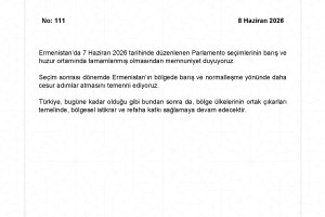 Dışişleri’nden Ermenistan Seçimleri Açıklaması