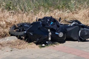Motosikletli Genç Kask Sayesinde Kurtuldu!