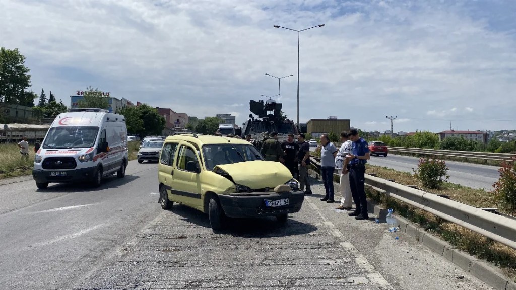 Samsun'da zırhlı araç kazası!