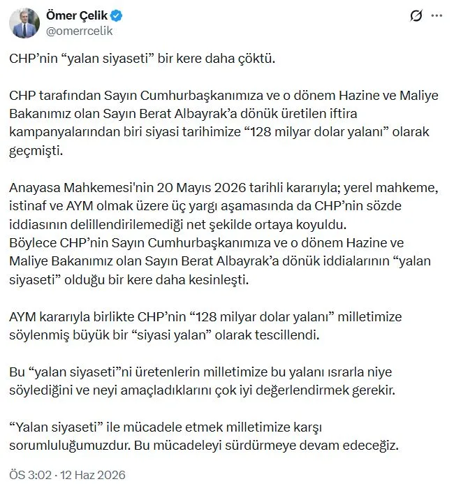 AK Parti'den CHP'ye sert eleştiri