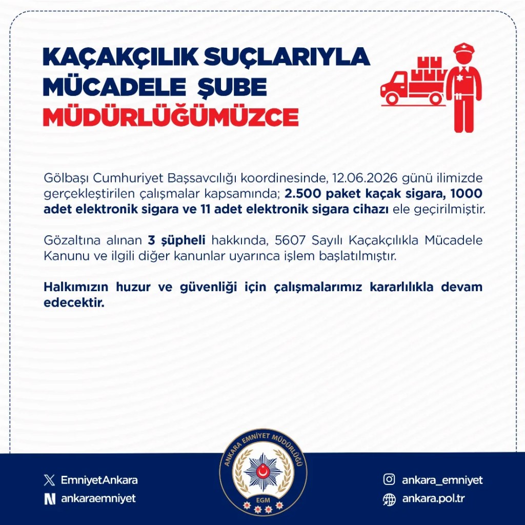 Ankara'da kaçak sigara operasyonu!